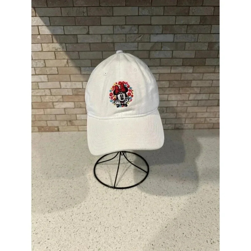 Disney Concept One Minnie Mouse‎ White Baseball Cap Hat Adjustable b16